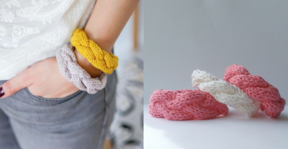 Bracelets knitting pattern & tutorial | Jessica Biscoe, A la Sascha, iKnits