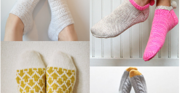 4 stylish sock patterns | Taina Anttila, Purl Soho, Makiho Negishi, Jessica Joy